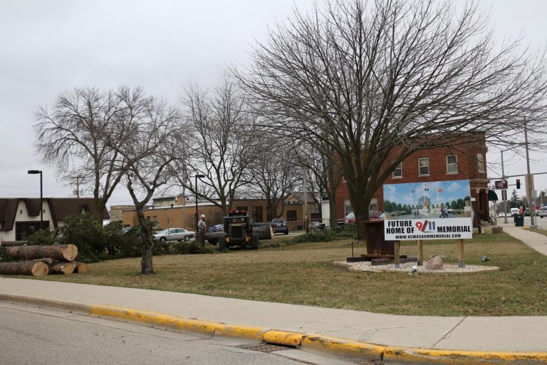 A view of the Kewaskum Municipal Building Annex site where the Memorial would soon be built.