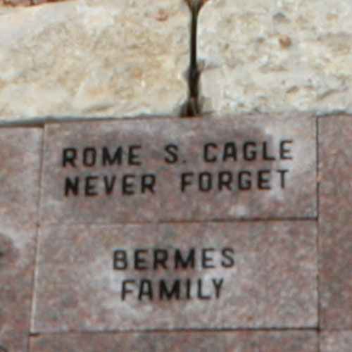 Names of donors on brick pathway