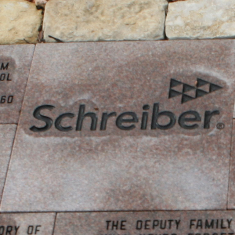 Names of donors on brick pathway