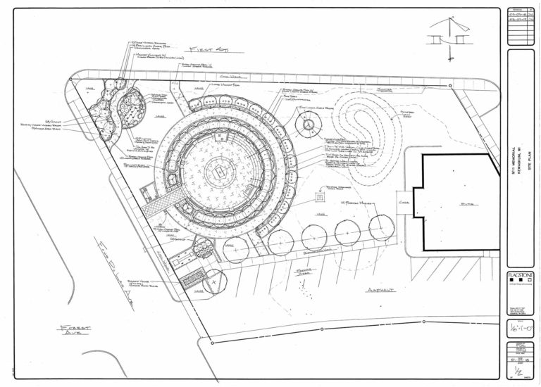 A sketch of the Wisconsin 9/11 Memorial Layout