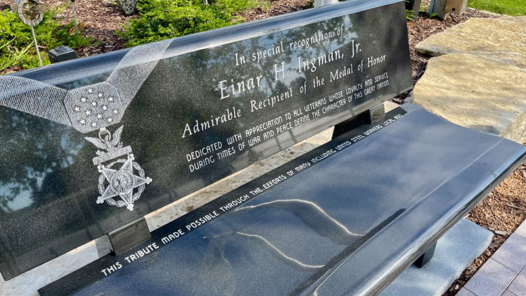 Bench commemorating Einar Ingman, Jr.