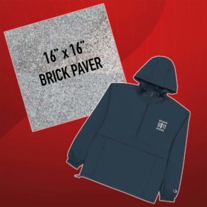 16x16 brick paver and wind resistant jacket