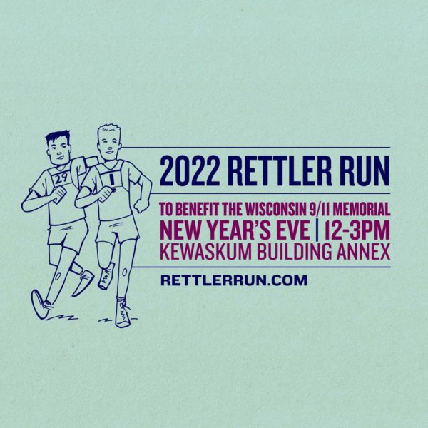 Rettler Run 2022 graphic with Pete and Jack running (as a cartoon)