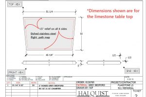 Dimensions sheet of the flight path