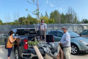 Survivor tree being transported to Kewaskum